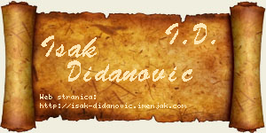 Isak Didanović vizit kartica